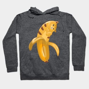 Cute Banana Yellow Cat Hoodie